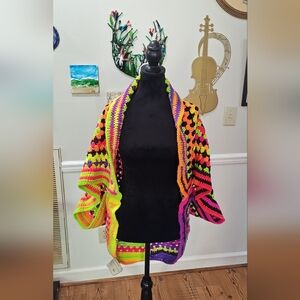 Granny square cocoon shrug